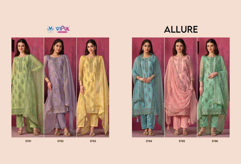 Vipul Allure Unstitched Dress Materials Wholesaler