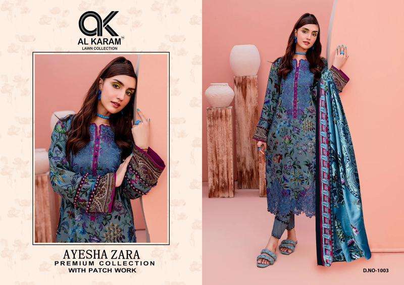 Al-Karam Ayesha Zara Vol-1 Printed dress material wholesalers in Gujarat