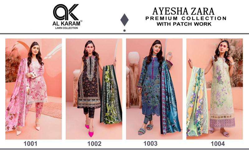 Al-Karam Ayesha Zara Vol-1 Printed dress material wholesalers in Gujarat