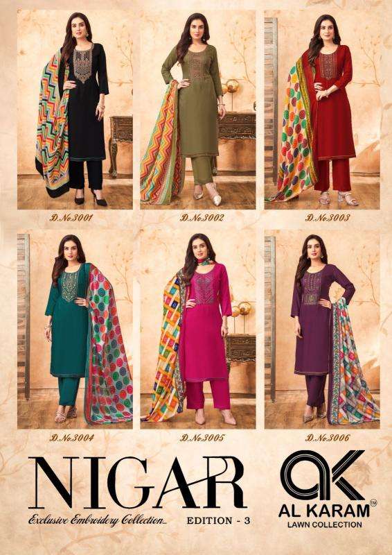 Al Karam Nigar Vol 3 Designer dress material wholesale