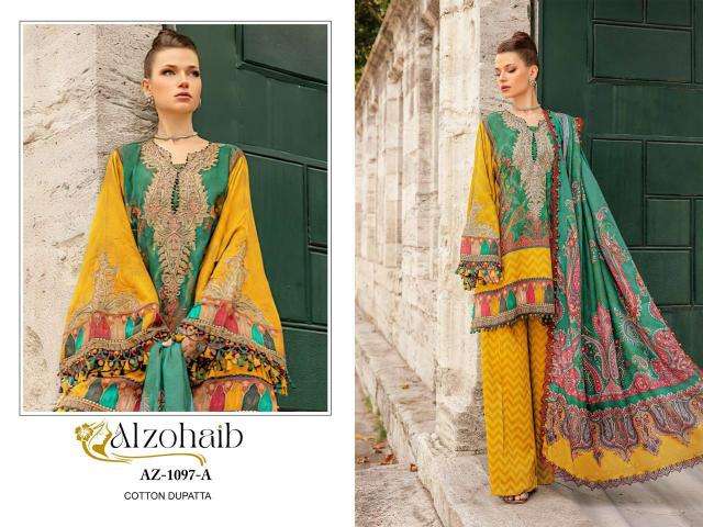 Alzohaib Az 1097 Chiffon Dupatta Surat net salwar kameez wholesale