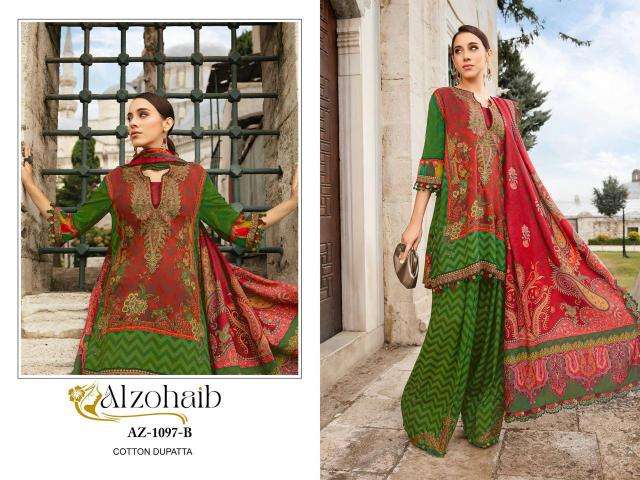 Alzohaib Az 1097 Chiffon Dupatta Surat net salwar kameez wholesale