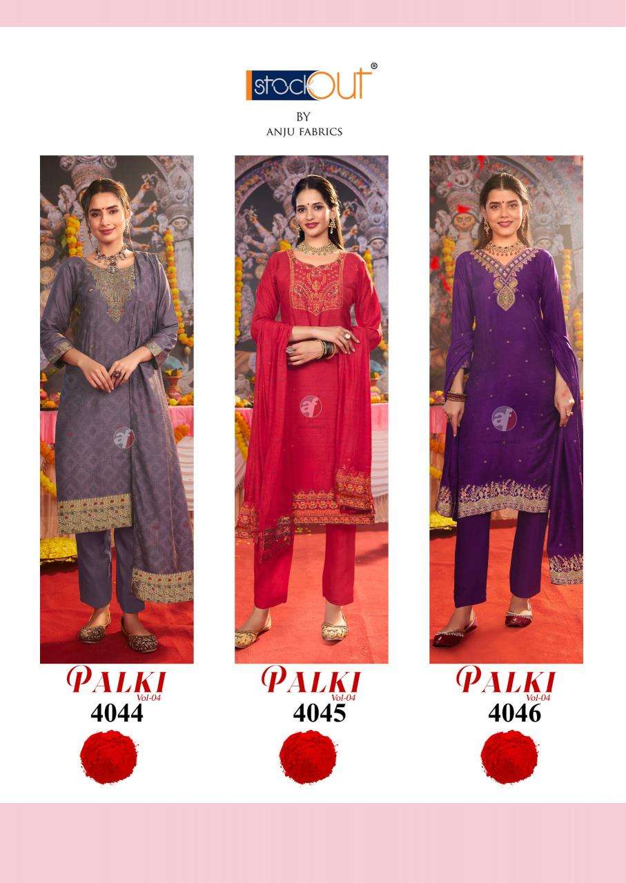 Anju Fabrics Palki Vol 4 Bulk Kurti suppliers in Surat