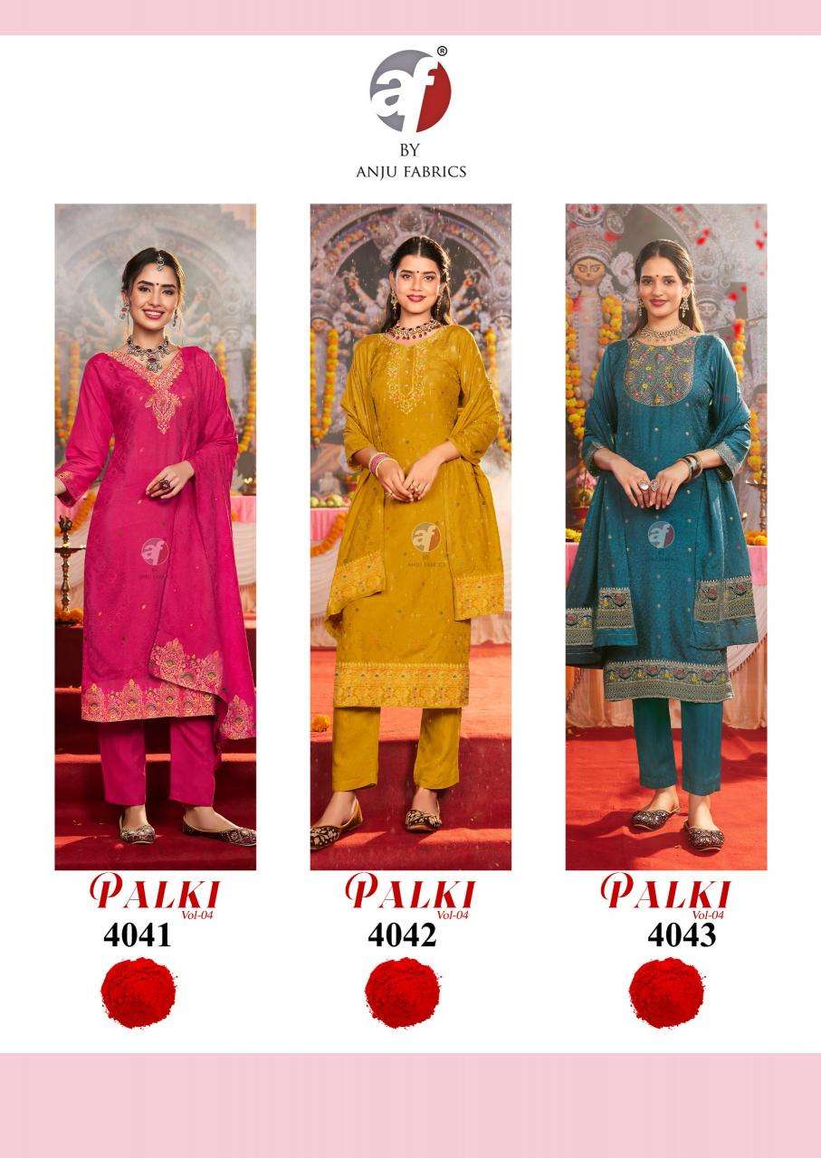 Anju Fabrics Palki Vol 4 Bulk Kurti suppliers in Surat