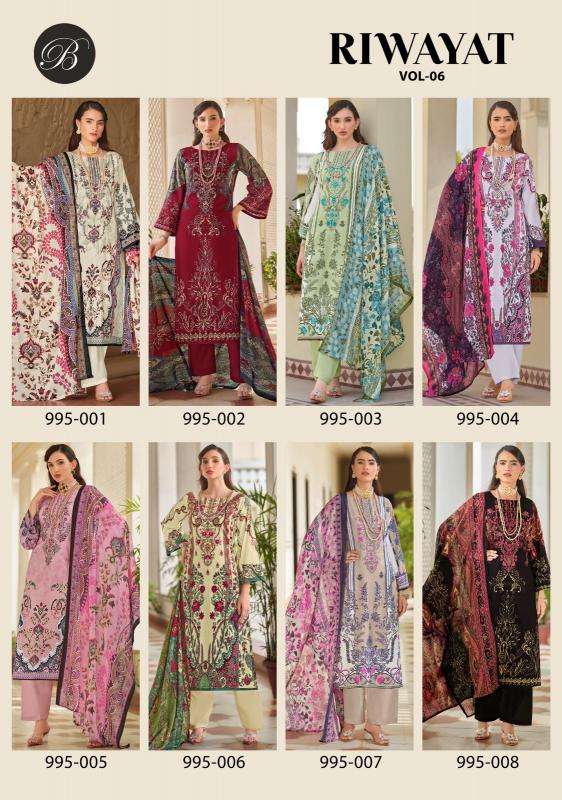 Belliza Riwayat Vol 6 Wholesale cotton dress material