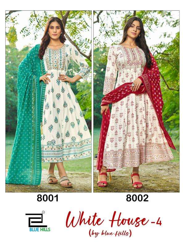 Blue Hills White House Vol 4 wholesale kurti