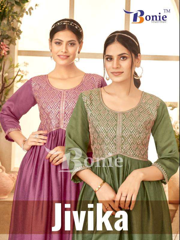 Bonie Jivika Party wear kurtis wholesale in Ahmedabad