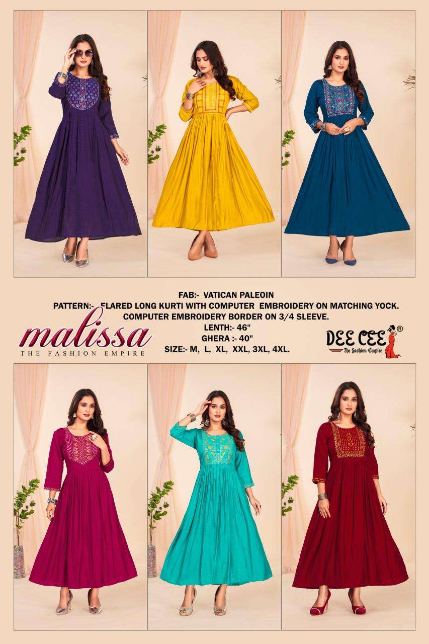 Deecee Malissa Wholesale anarkali kurtis