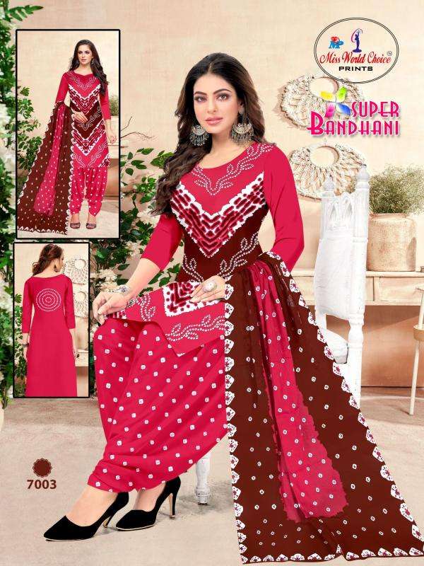 Miss World Super Bandhani Vol-07 Bulk dress materials