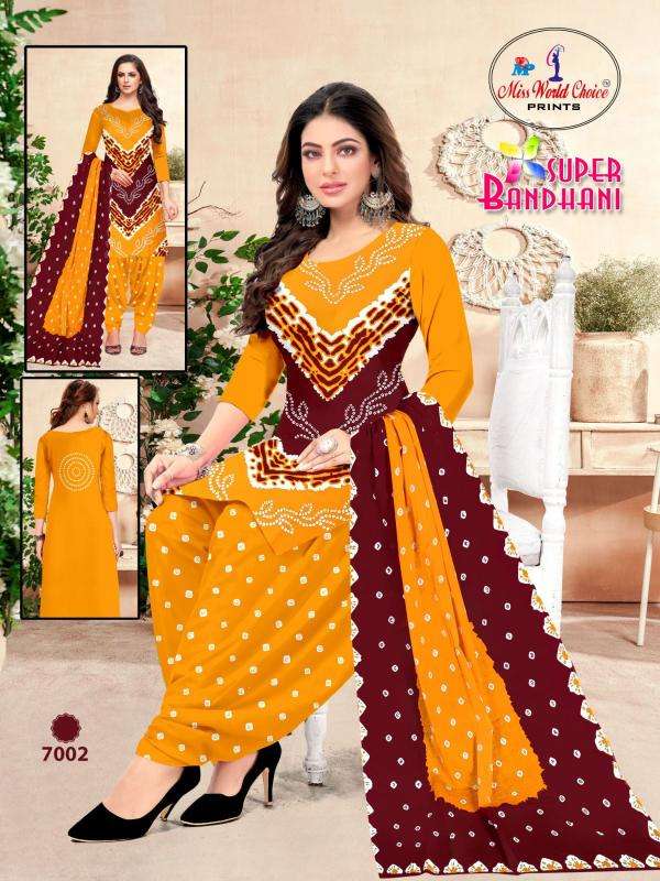 Miss World Super Bandhani Vol-07 Bulk dress materials