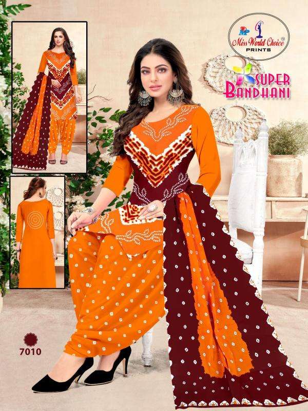 Miss World Super Bandhani Vol-07 Bulk dress materials