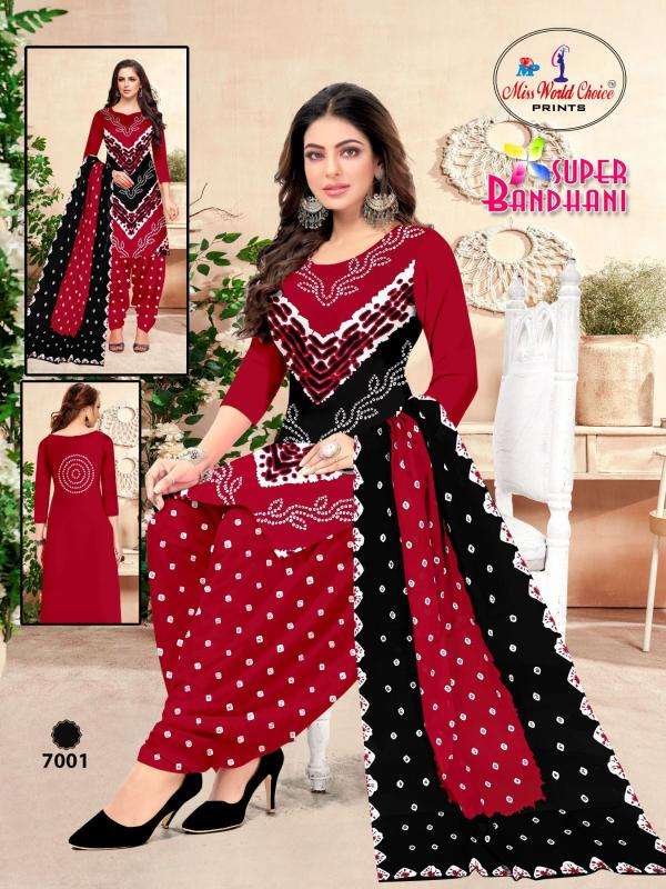 Miss World Super Bandhani Vol-07 Bulk dress materials