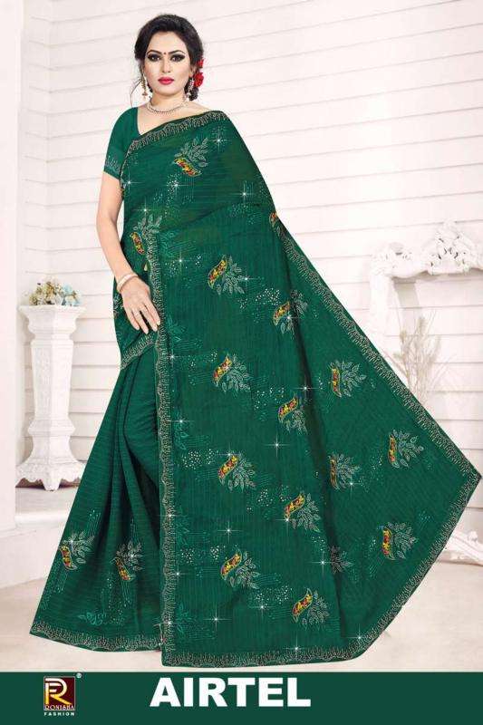 Ronisha Airtel dark  Latest saree designs in wholesale Surat