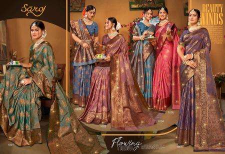 Saroj Pravya Silk Swarovski vol.2 Wholesale saree suppliers in Surat