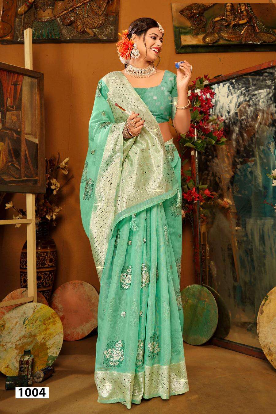 Saroj Radiant cotton vol.1 Saree wholesaler in Ahmedabad