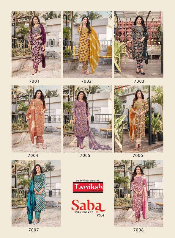 Taniksh Saba Vol 7 Designer kurtis wholesale in Ahmedabad