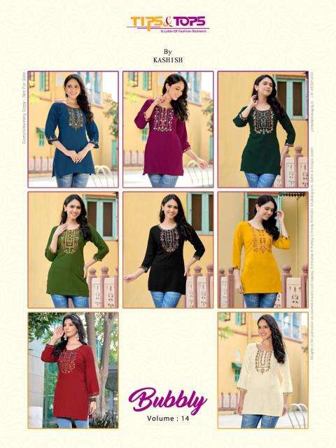 Tips & Tops Bubbly Vol 14 Kurti exporters in Gujarat