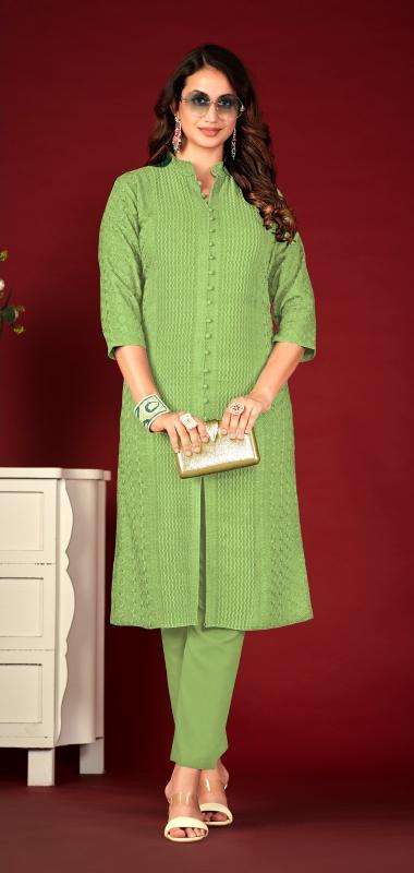 TUNIC HOUSE LUCKNOWI CHIKANKARI D- 07 Trendy Kurti manufacturers