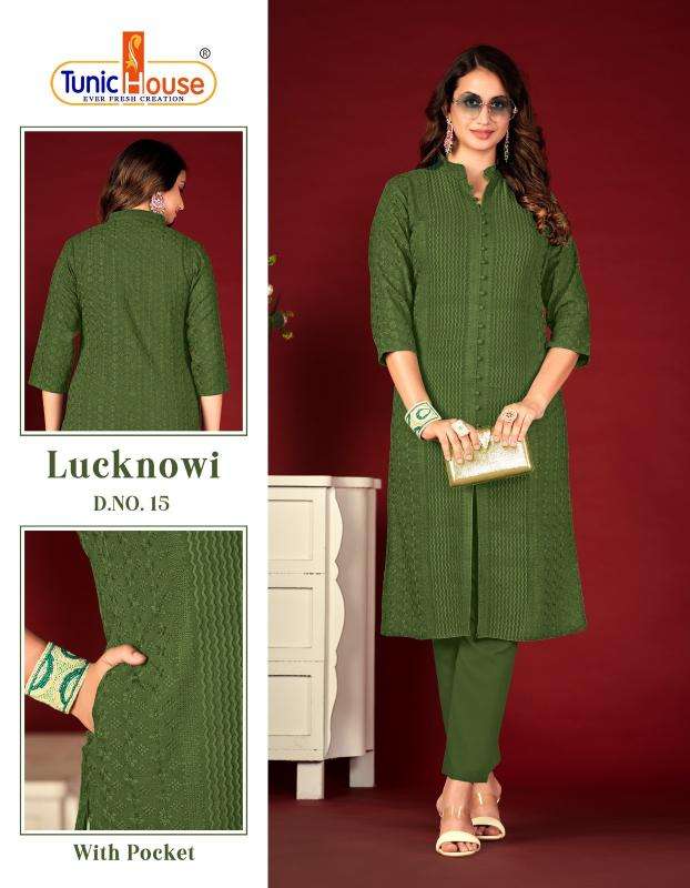 TUNIC HOUSE LUCKNOWI CHIKANKARI D- 15 Kurti traders in Hyderabad