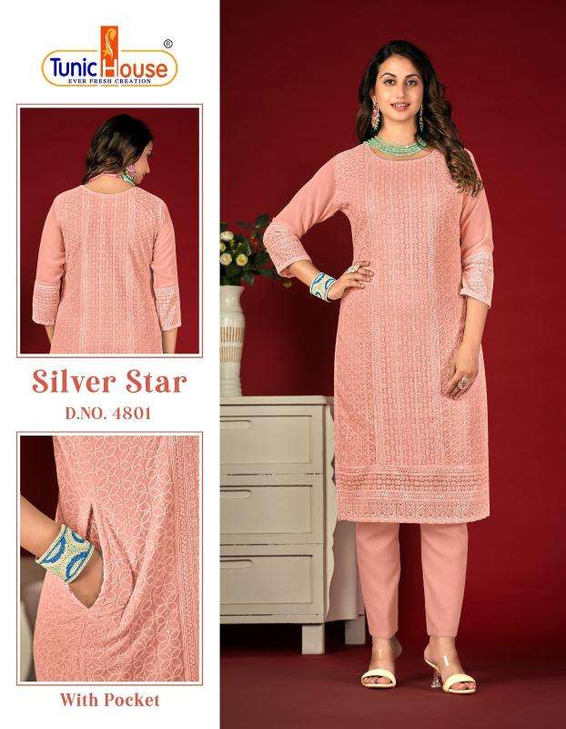 TUNIC HOUSE SILVER STAR D- 4801 kurti suppliers in Ahmedabad