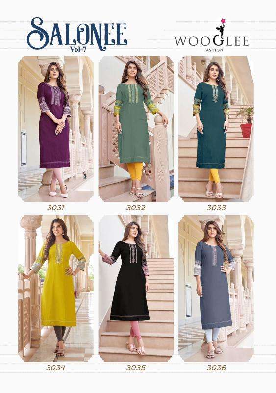 WOOGLEE Salonee Vol 7 Kurti manufacturers in Gujarat