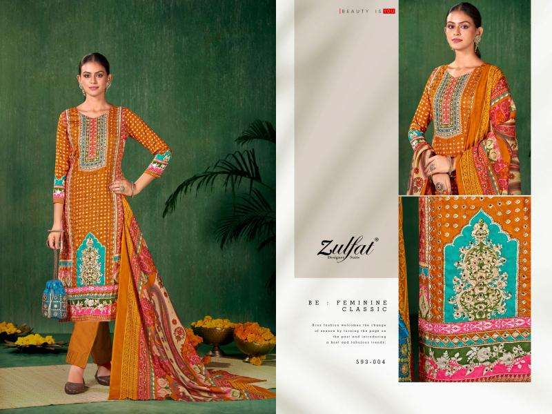 Zulfat Sangini Wholesale silk dress materials in Surat