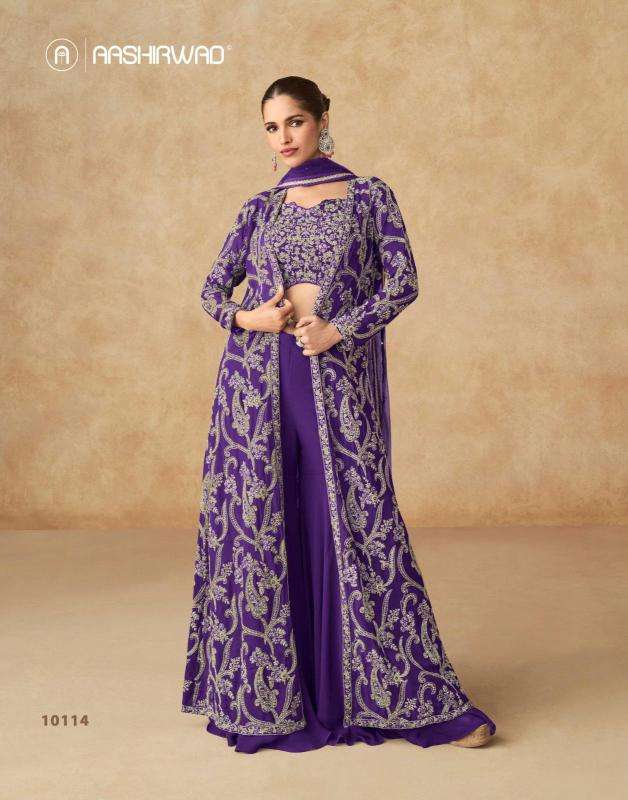 Aashirwad Purple Indo western manufacturers in Aurangabad