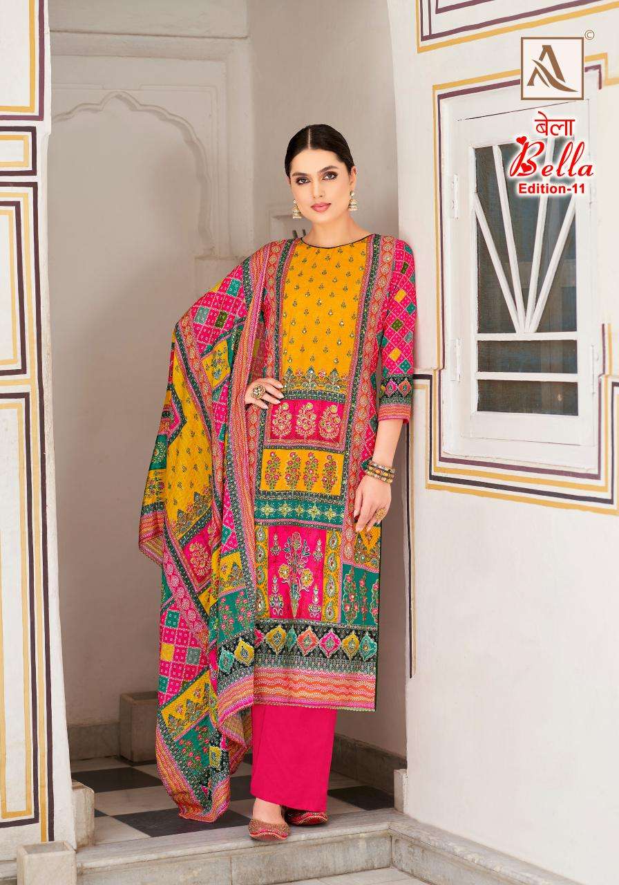 Alok Bella Vol 11 Dress materials wholesaler near me