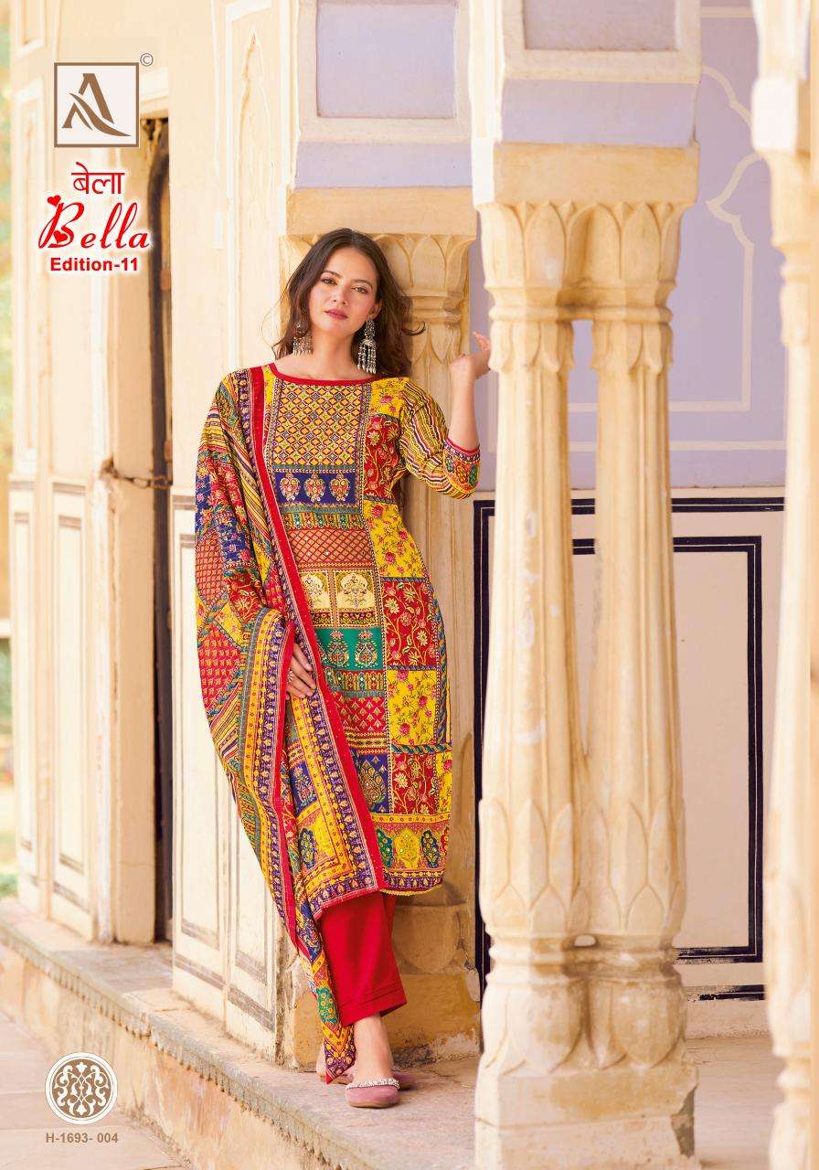 Alok Bella Vol 11 Dress materials wholesaler near me