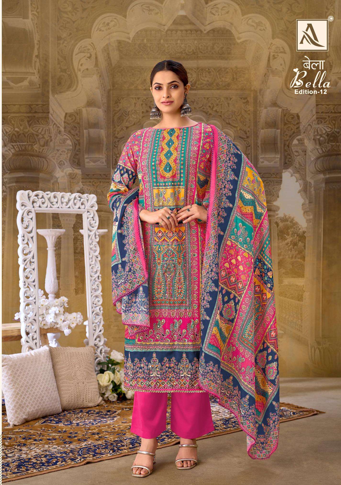 Alok Bella Vol 12 Online dress material shopping