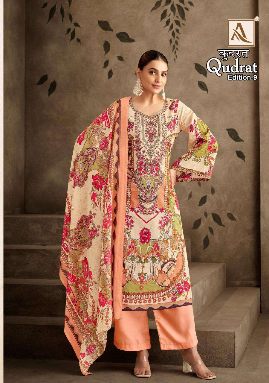 Alok Qudrat Vol 9 Affordable Dress Materials in Mumbai