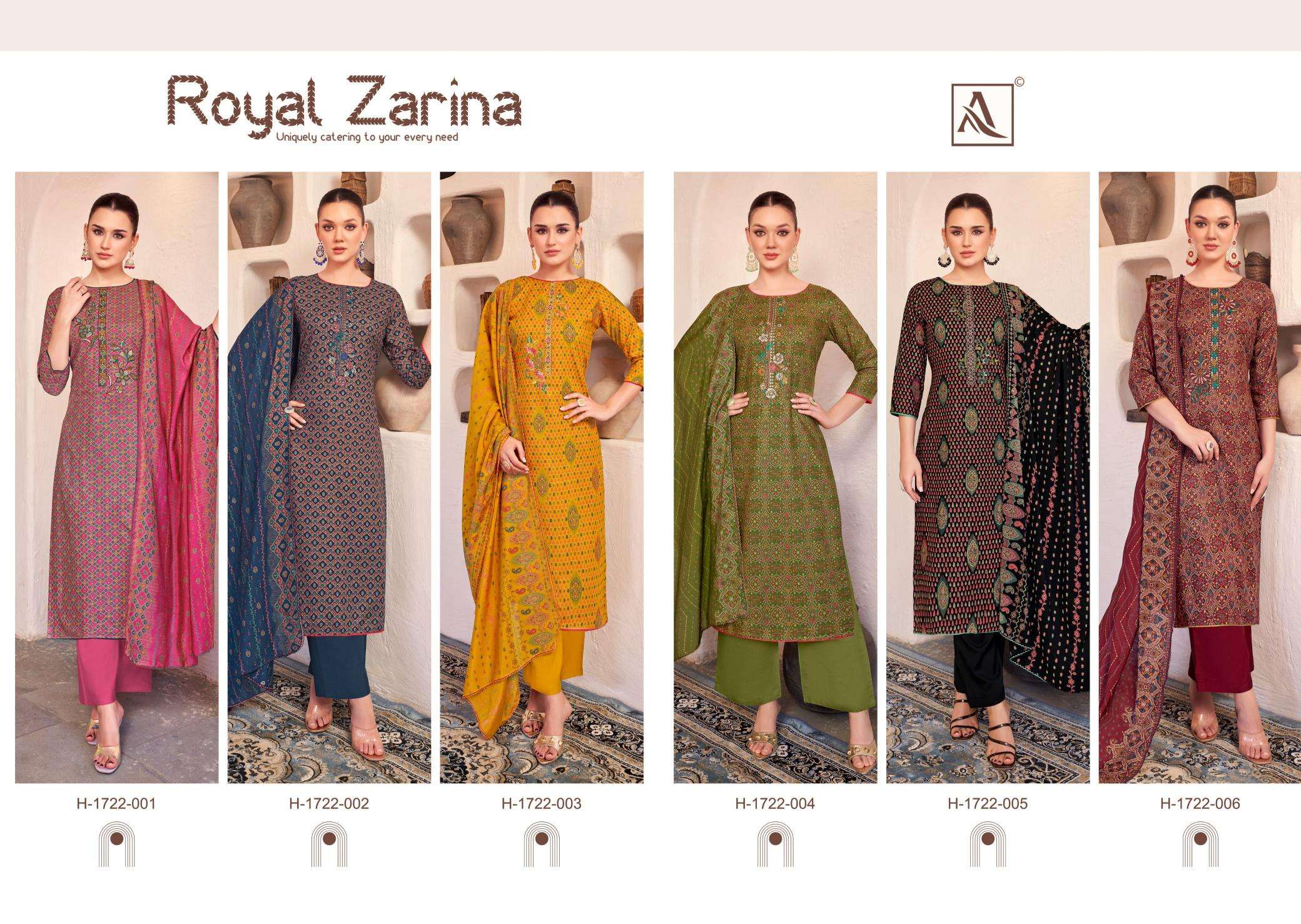 Alok Royal Zarina wholesale dress materials in Mumbai