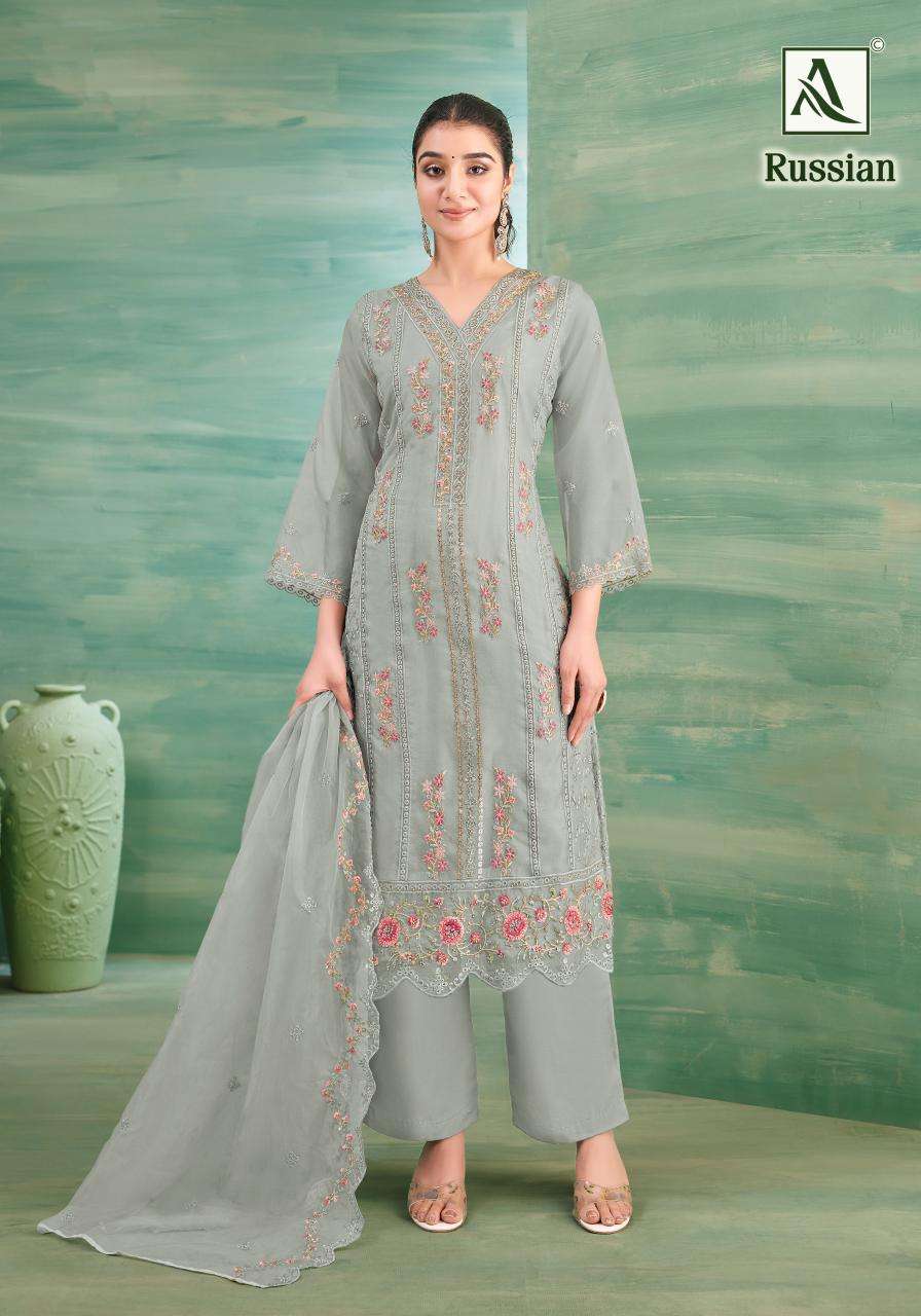 Alok Russian Wholesale Dress Material Suppliers in Kolkata