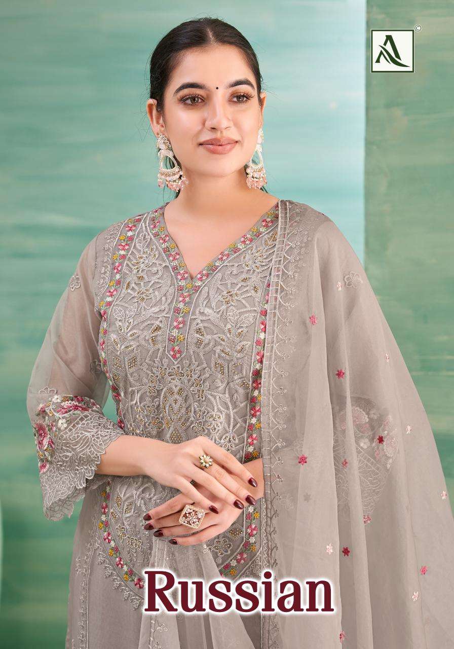 Alok Russian Wholesale Dress Material Suppliers in Kolkata