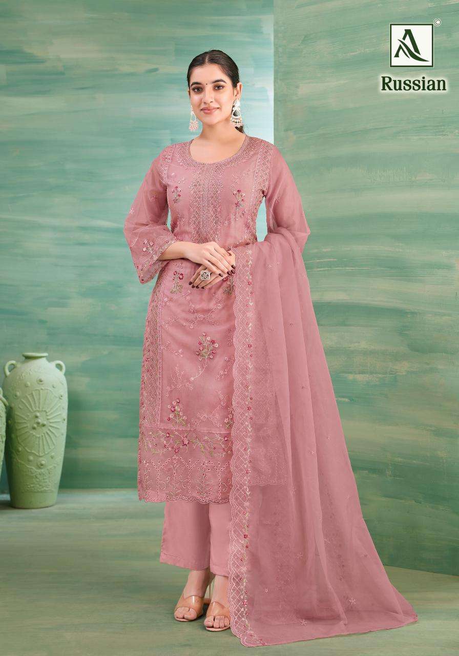 Alok Russian Wholesale Dress Material Suppliers in Kolkata