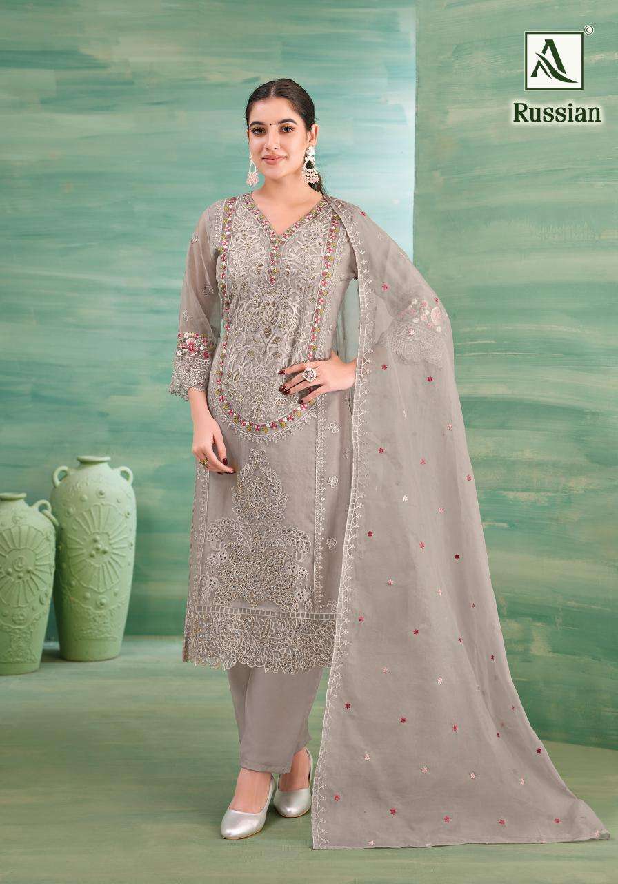 Alok Russian Wholesale Dress Material Suppliers in Kolkata