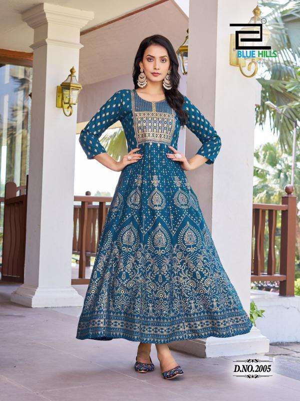 Blue Hills Pushpa 2 Kurti fabric dealers in Gujarat