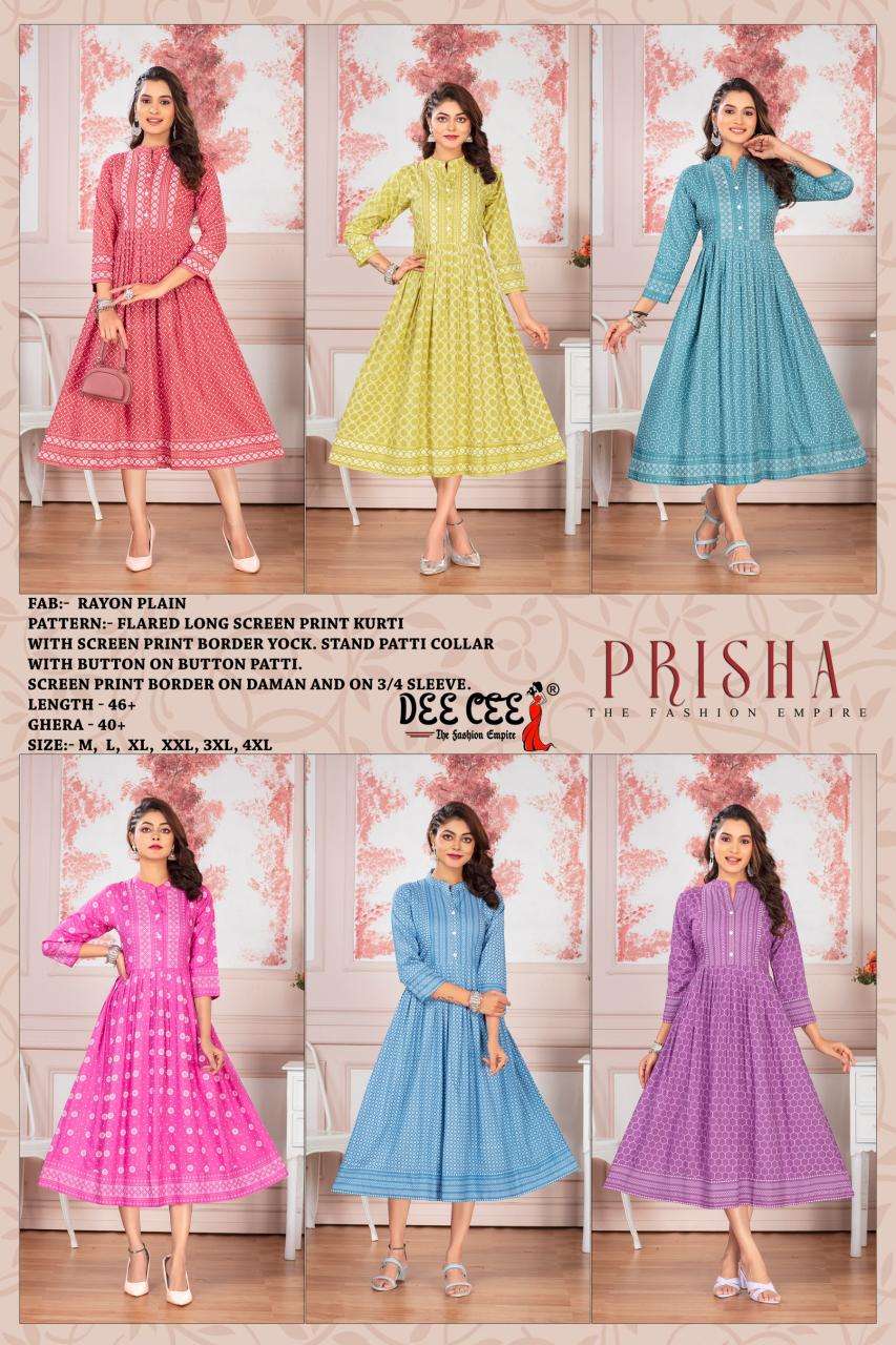 Deecee Prisha Kurtis at wholesale prices in Surat