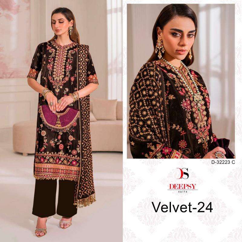 Deepsy Velvet 24 D- 32223 A To D Salwar Kameez wholesalers in Kolkata