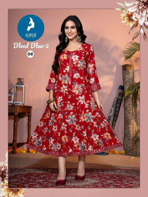 Kaya Bleed blue Vol 2 Wholesale Kurti Supplier in Gujarat