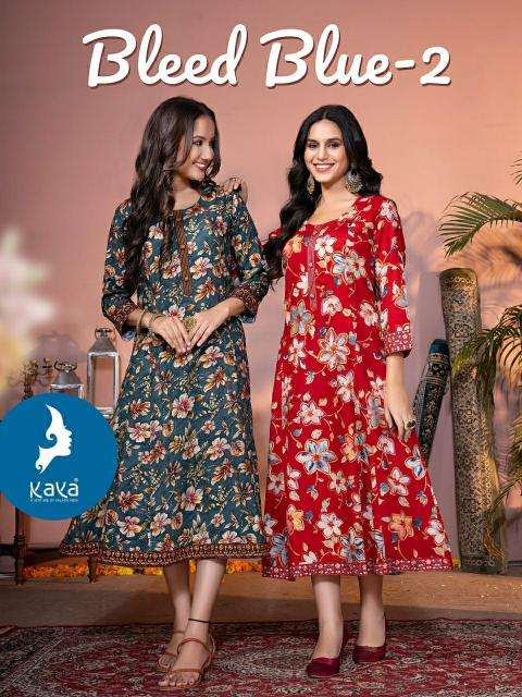 Kaya Bleed blue Vol 2 Wholesale Kurti Supplier in Gujarat