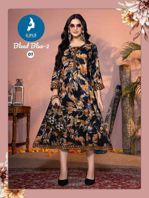 Kaya Bleed blue Vol 2 Wholesale Kurti Supplier in Gujarat