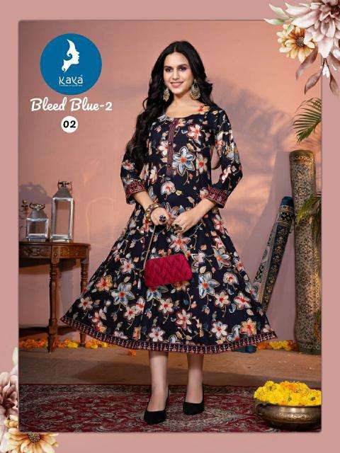 Kaya Bleed blue Vol 2 Wholesale Kurti Supplier in Gujarat