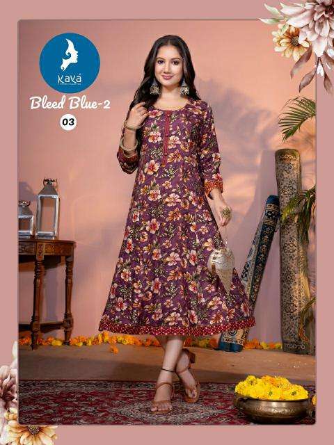 Kaya Bleed blue Vol 2 Wholesale Kurti Supplier in Gujarat