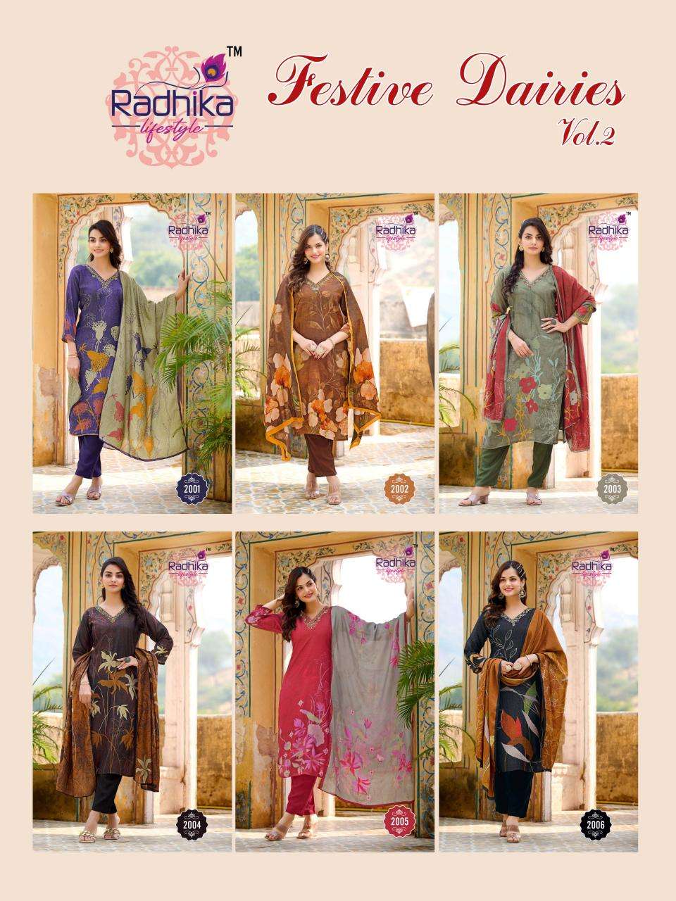 Radhika Lifestyle Festive Dairies Vol 2 Kurtis bulk purchase