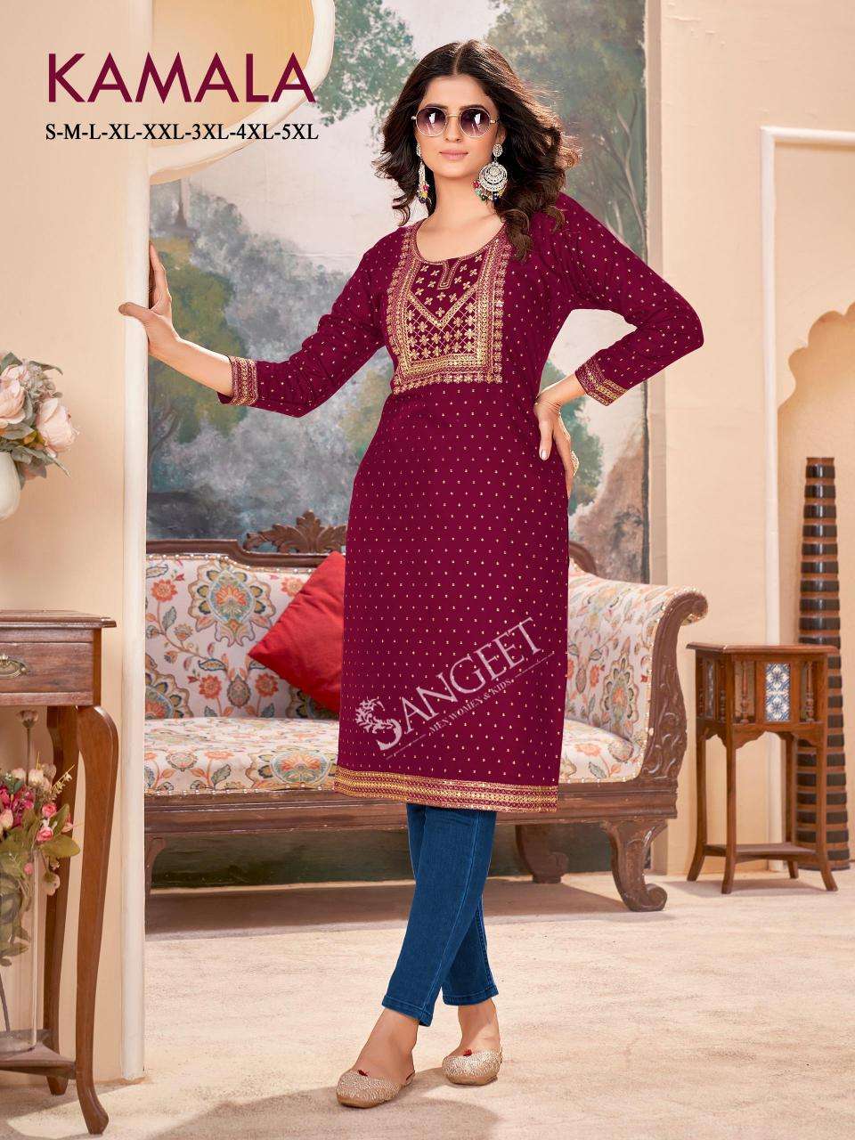 Sangeet Kamala Designer Kurtis wholesale in Mumbai