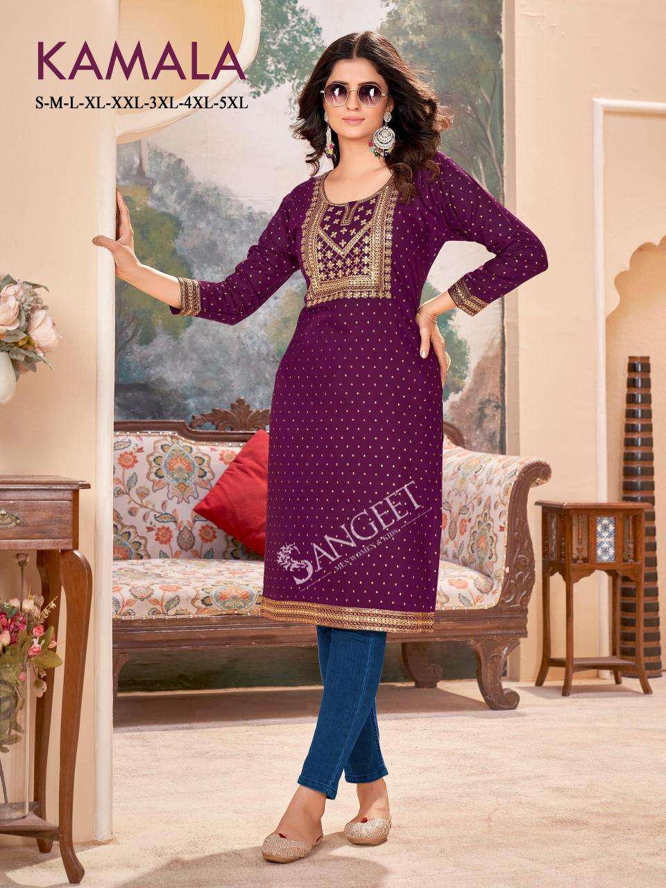 Sangeet Kamala Designer Kurtis wholesale in Mumbai