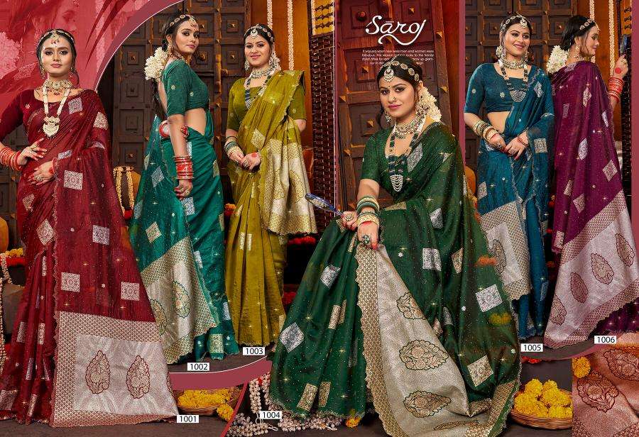 Saroj Filmi Fashion Swarovski vol.2 Surat fancy sarees