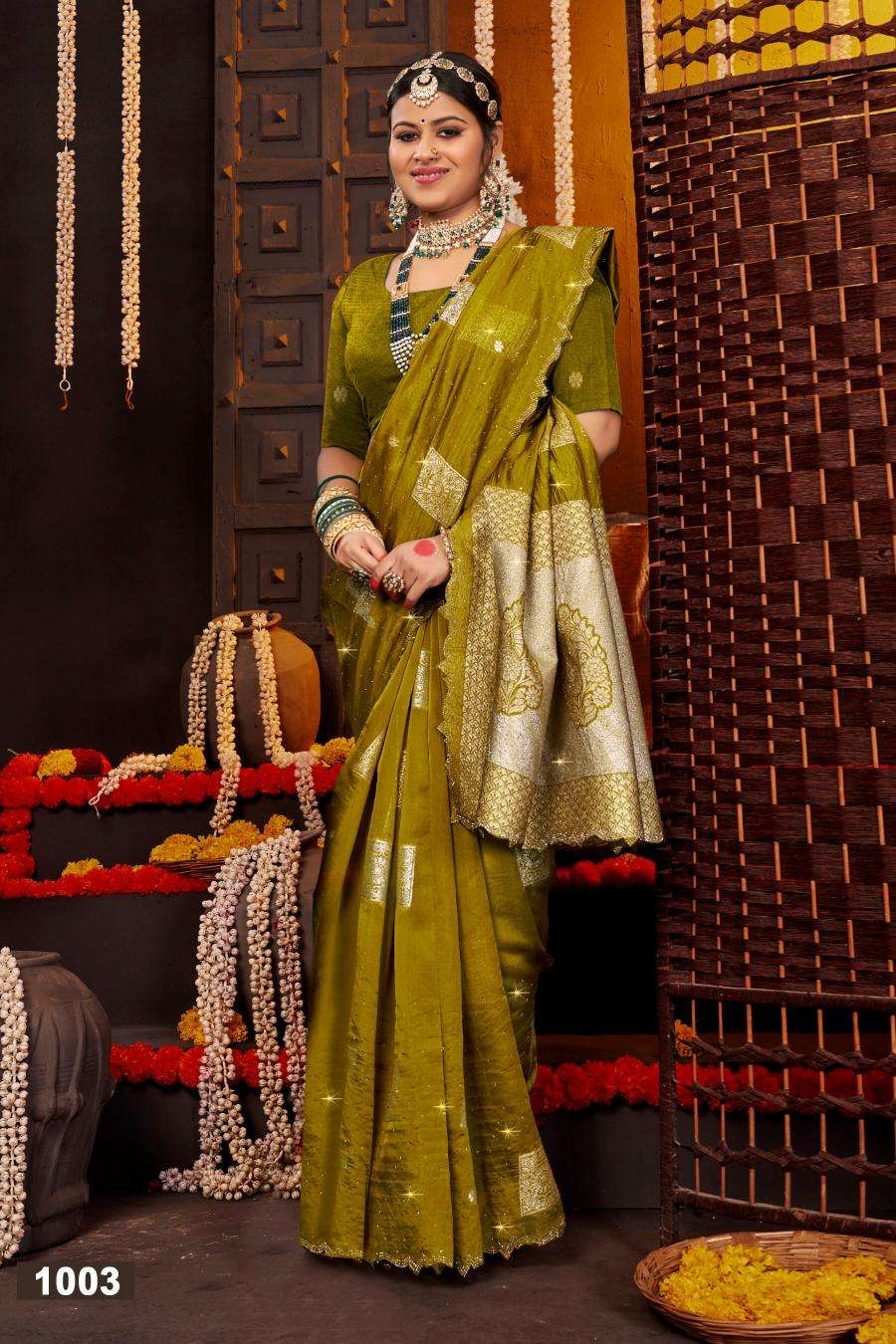 Saroj Filmi Fashion Swarovski vol.2 Surat fancy sarees