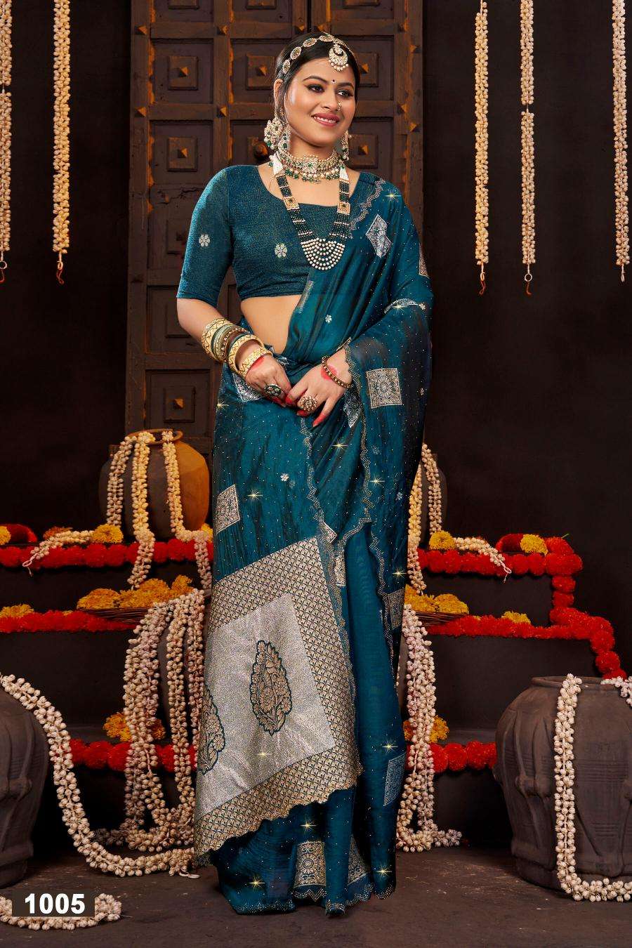 Saroj Filmi Fashion Swarovski vol.2 Surat fancy sarees